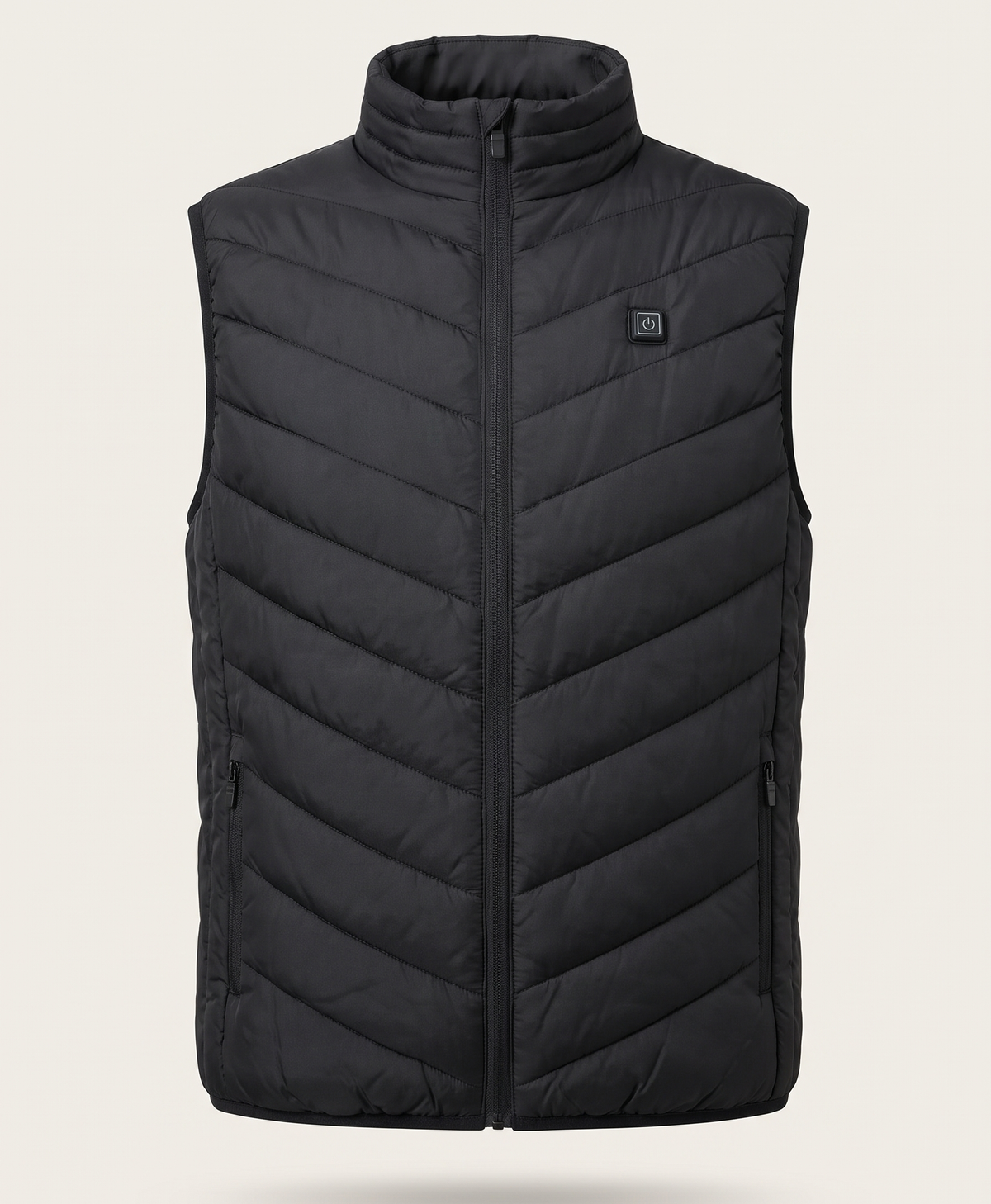 Men's Heated Vest, 9 Heating Zones, USB Powered, Lightweight Insulated, Stand Collar, Washable, for Hunting & Work, Black
