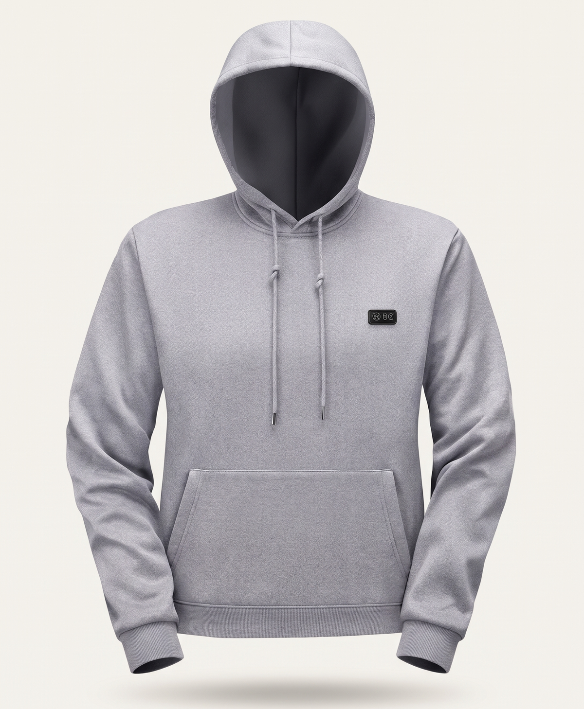 Women's Heated Hoodie, 31 Heating Zones, 4-Zone Control, 3 Heat Levels, Washable Fleece, Power Bank Options, Gray