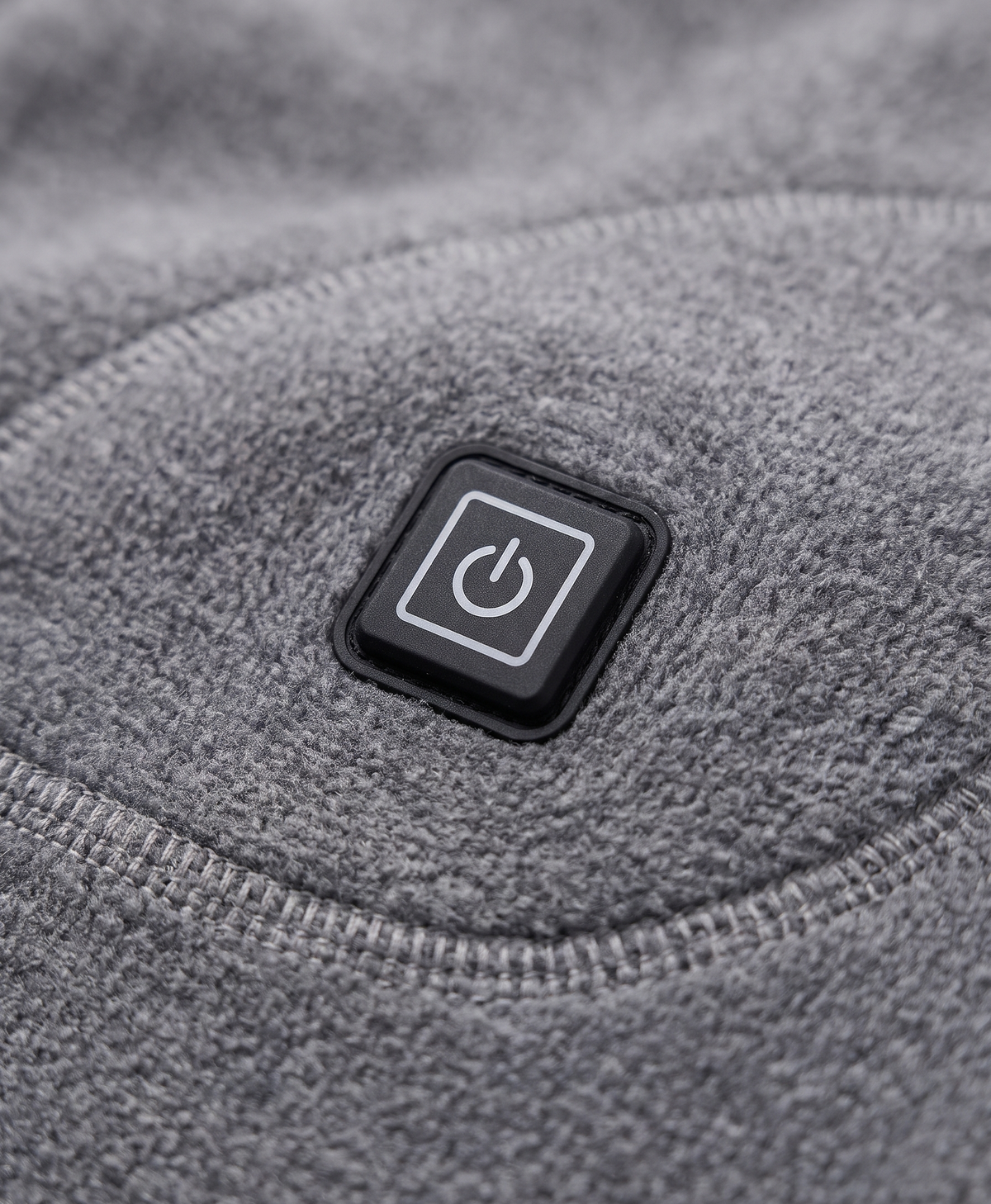 Women's Heated Thermal Top, Double-Layer Plush Cotton Base Layer, Crew Neck, Long Sleeve, for Winter Layering, Gray