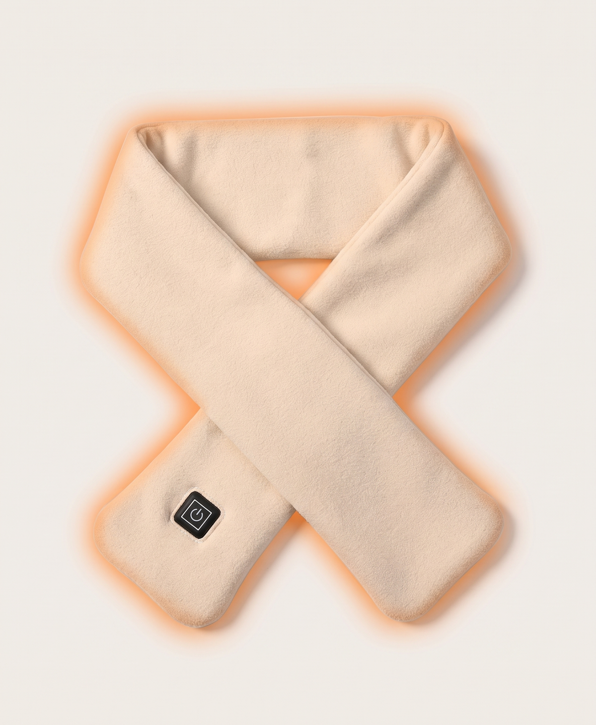 Men's Heated Scarf, USB Powered, 3 Heat Settings, Soft Fleece Neck Warmer, Washable, for Cycling, Camping & Commuting, Khaki