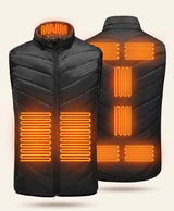 Men's Heated Vest, 9 Heating Zones, USB Powered, Lightweight Insulated, Stand Collar, Washable, for Hunting & Work, Black