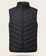 Men's Heated Vest, 9 Heating Zones, USB Powered, Lightweight Insulated, Stand Collar, Washable, for Hunting & Work, Black