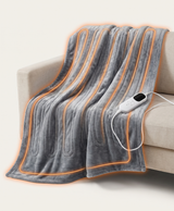 Women's Electric Heated Blanket, Double-Layer Throw, 6 Heat Settings, Timer, Machine Washable, for Couch, Bed & Office, Gray