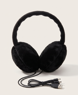 Women's Heated Earmuffs, USB Powered, 3 Heat Settings, Plush Ear Warmers, for Cycling, Commuting & Winter Walks, Gray