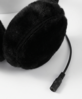 Women's Heated Earmuffs, USB Powered, 3 Heat Settings, Plush Ear Warmers, for Cycling, Commuting & Winter Walks, Gray