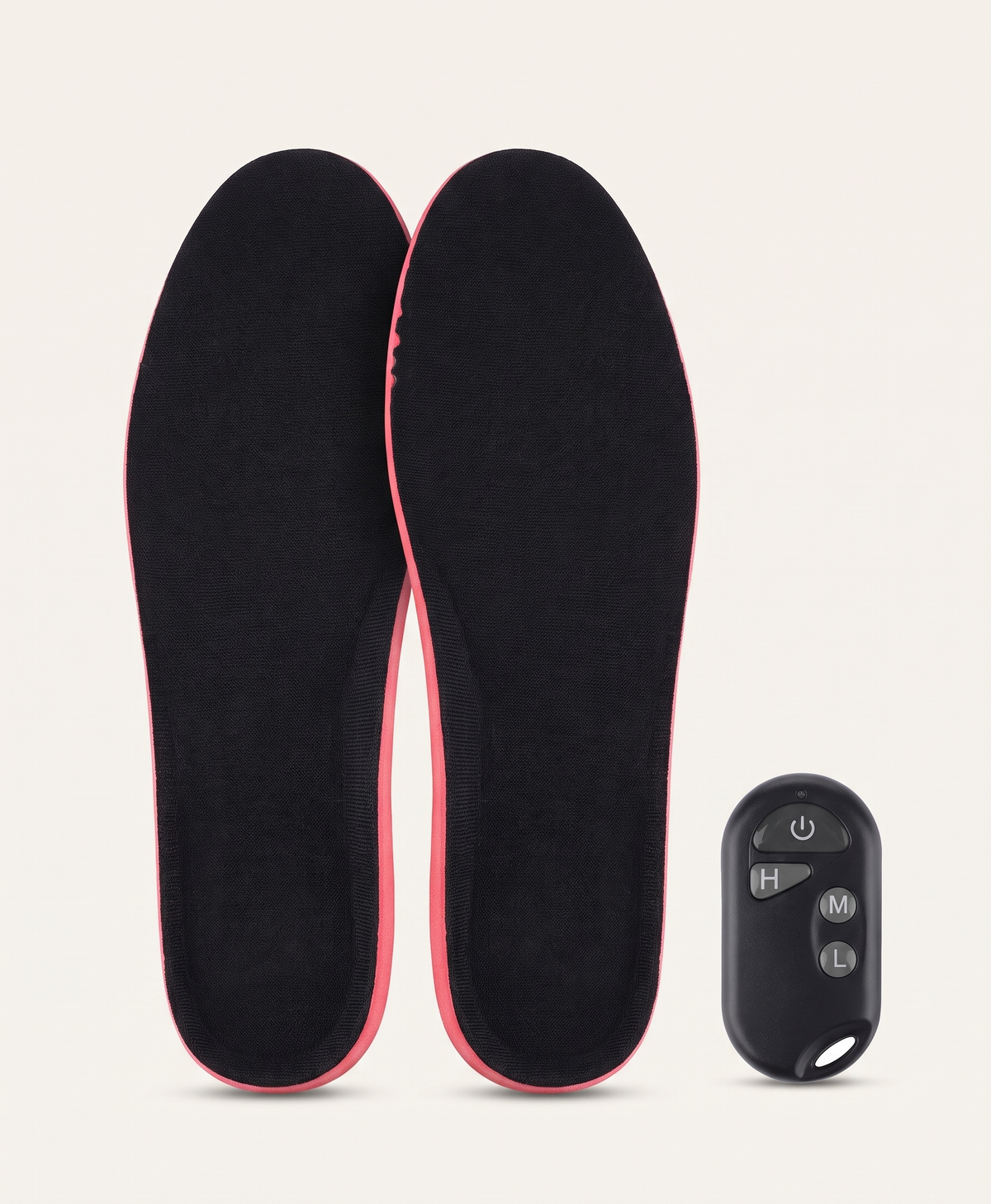Women's Rechargeable Heated Insoles with Remote, 3 Heat Levels, Cut-to-Size EVA Foam, for Boots, Hiking & Winter Walks, Black