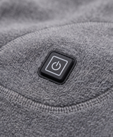 Women's Heated Thermal Top, Double-Layer Plush Cotton Base Layer, Crew Neck, Long Sleeve, for Winter Layering, Gray