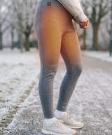 Women's Heated Thermal Pants, Double-Layer Plush Cotton Base Layer Leggings, Long Johns, for Winter & Outdoor Wear, Grey