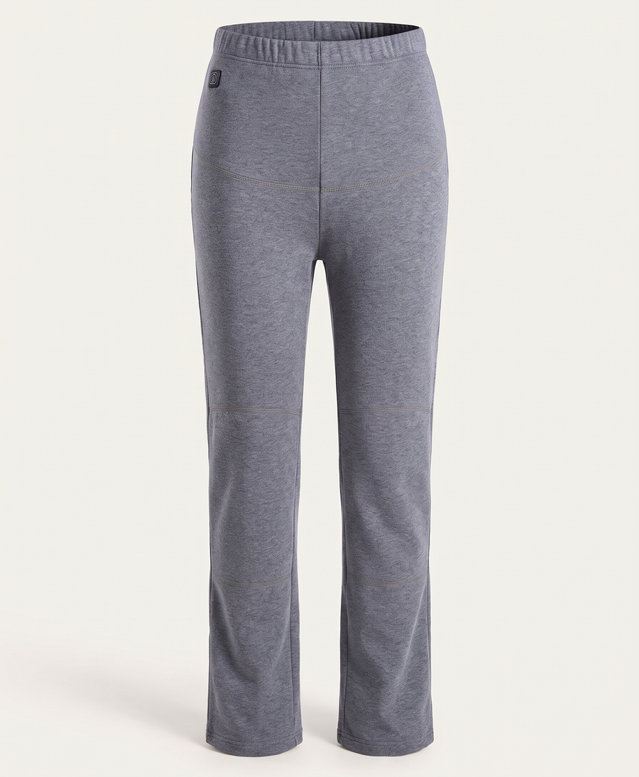 Women's Heated Thermal Pants, Double-Layer Plush Cotton Base Layer Leggings, Long Johns, for Winter & Outdoor Wear, Grey