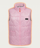 Women's Heated Vest, USB Powered, Quilted Stand Collar, Loose Fit, Collar & Back Heating, for Walking & Commuting, Pink