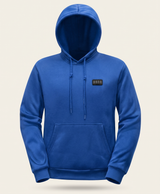 Men's Heated Hoodie, 31 Heating Zones, 4-Zone Control, 3 Heat Levels, Washable Fleece, Battery Options, Sapphire Blue