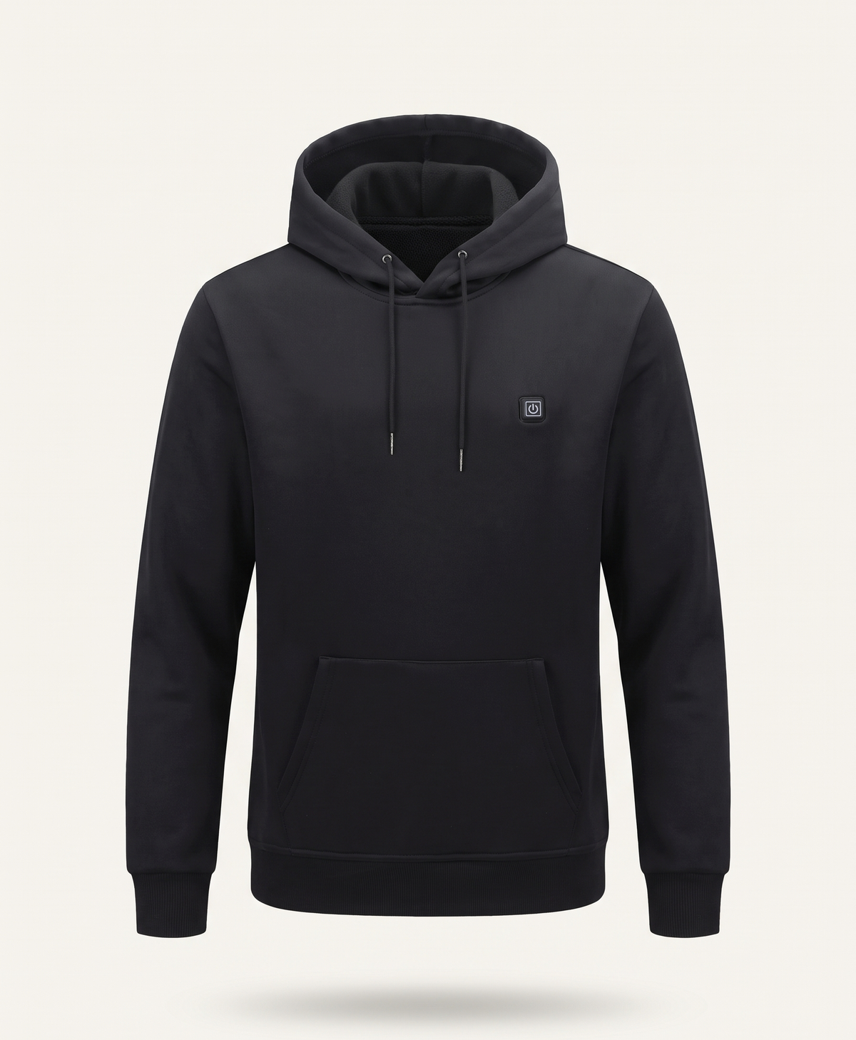 Men's Heated Hoodie, 9 Heating Zones, Extra-Thick Pullover, Kangaroo Pocket, for Winter Casual Wear & Commuting, Black