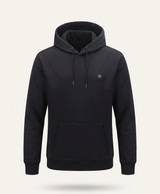 Men's Heated Hoodie, 9 Heating Zones, Extra-Thick Pullover, Kangaroo Pocket, for Winter Casual Wear & Commuting, Black