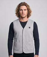 Men's Heated Vest, USB Powered, Thin Quilted Mid-Layer, Fits Under a Jacket, for Riding, Skiing & Fishing, Gray