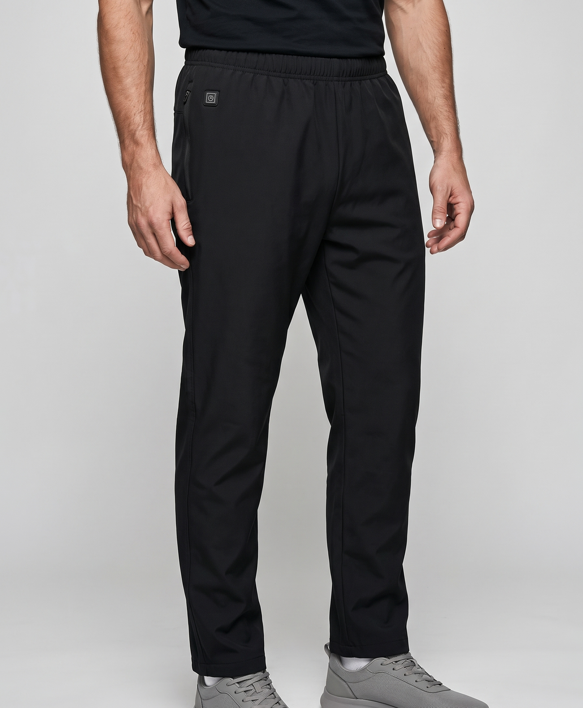 Men's Heated Pants, USB Powered, 12 Carbon Fiber Zones, 3 Heat Levels, Machine Washable, for Skiing, Hiking & Hunting, Black