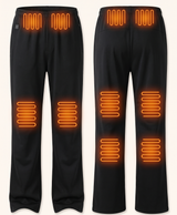 Men's Heated Pants, USB Powered, 12 Carbon Fiber Zones, 3 Heat Levels, Machine Washable, for Skiing, Hiking & Hunting, Black