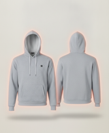 Women's Heated Hoodie, 9 Heating Zones, Extra-Thick Pullover, Kangaroo Pocket, for Winter Casual Wear & Commuting, Gray