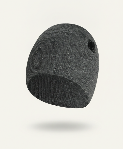 Men's Heated Beanie, USB Powered, 3 Heat Levels, Cotton Knit Winter Hat, for Commuting, Skiing & Outdoor Walks, Gray