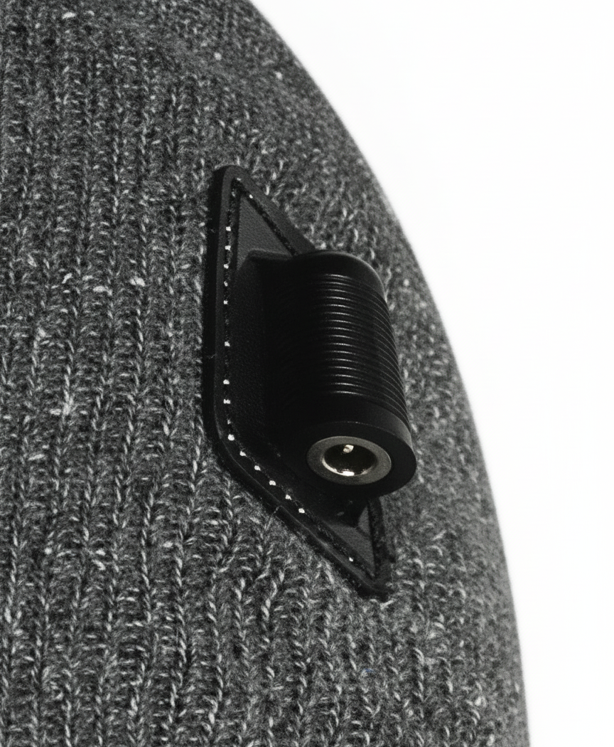 Men's Heated Beanie, USB Powered, 3 Heat Levels, Cotton Knit Winter Hat, for Commuting, Skiing & Outdoor Walks, Gray