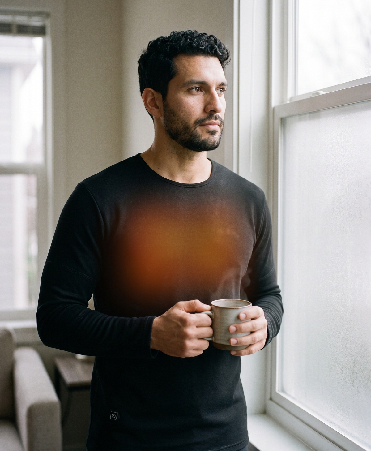 Men's Heated Long Johns Set, 22 Heating Zones, USB Powered, Thermal Top & Pants Base Layer, for Cold Weather & Outdoors, Black