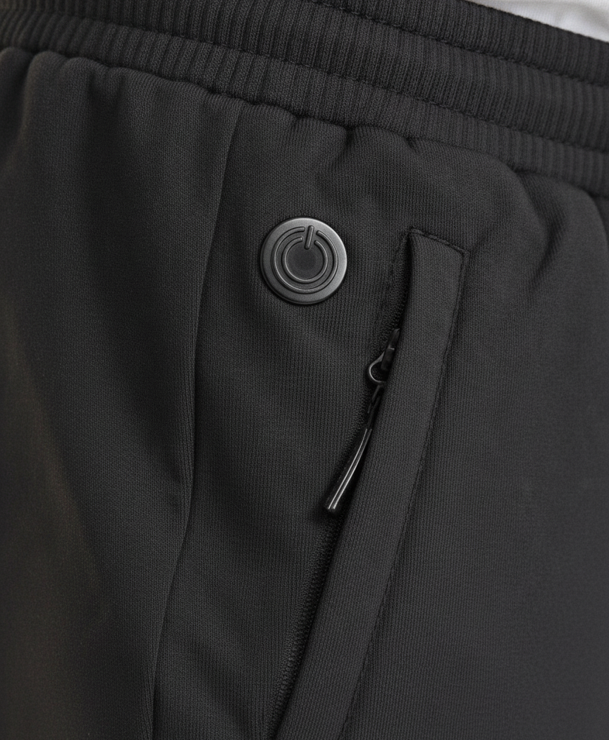 Men's Heated Pants, 12 Heating Zones, Waterproof Softshell, Insulated, Drawstring Waist, for Hiking, Skiing & Fishing, Black